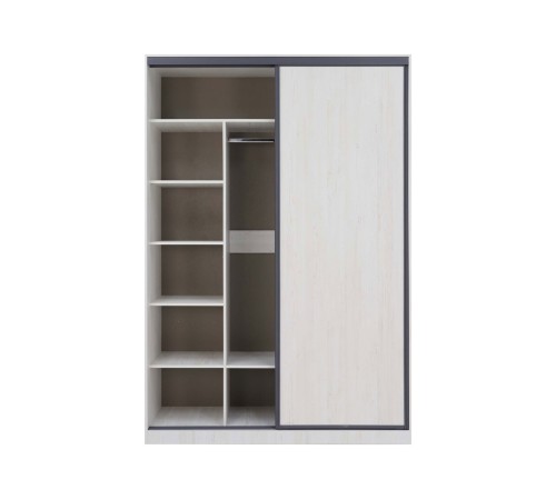 Шкаф-купе Винтер 160 с зеркалом, винтерберг/темно-серый