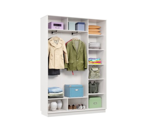 Шкаф-купе Маршал Лайт МИНИ 01 220х100х45 (каркас венге 06, фасады 11.11 зеркало 00.00), профиль шампань 03