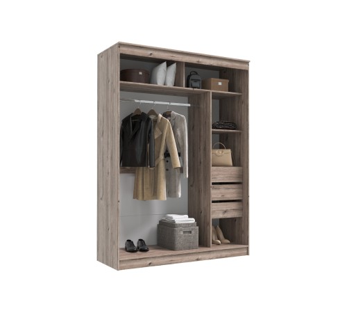 Шкаф-купе Гранд 160 см, дуб горный