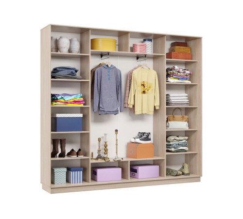 Шкаф-купе Маршал Лайт 21 220х180х45 (каркас белый 07, фасады 02.02.02 белый 07.07.07), профиль шампань 03