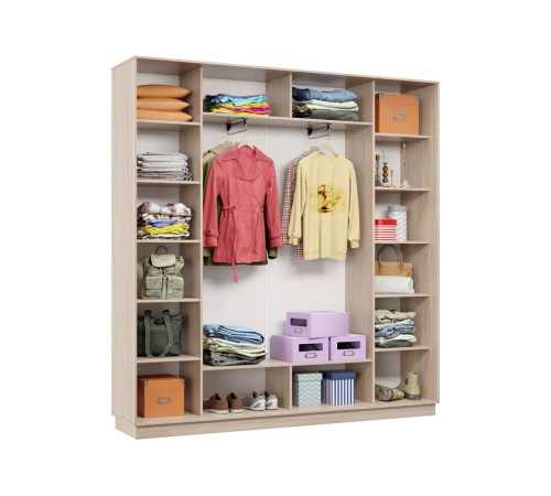 Шкаф-купе Маршал Лайт 21 220х180х45 (каркас белый 07, фасады 02.02.02 белый 07.07.07), профиль шампань 03