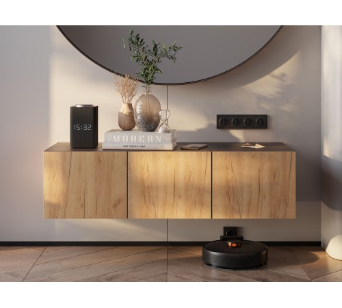 Шкаф навесной Тайм, венге/крафт