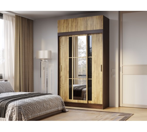 Шкаф навесной Тайм, венге/крафт