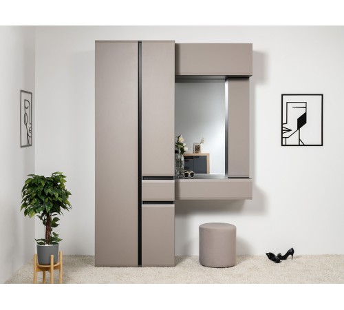 Шкаф навесной Сидней 16.314.02, антрацит/веллюто капучино