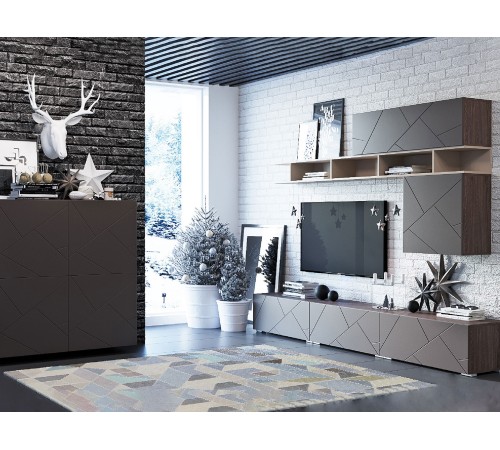 Шкаф 1 Суммит 014.53-01, ясень анкор темный