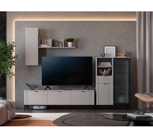 Шкаф навесной Рич, кашемир/фрапучино матовый