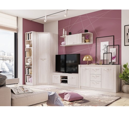 Шкаф навесной Далия, ясень белый