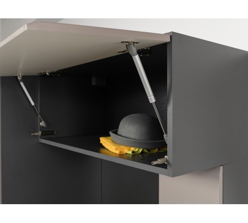 Шкаф навесной Сидней 16.314.02, антрацит/веллюто капучино