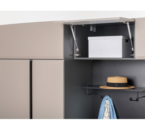 Шкаф навесной Сидней 16.314.05, антрацит/веллюто капучино