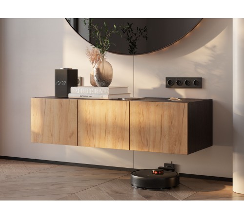 Шкаф навесной Тайм, венге/крафт