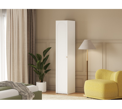 Шкаф 1 дв Ванесса, белый/золото