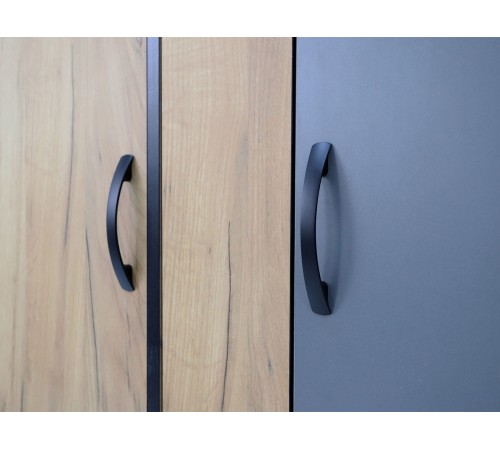 Шкаф 3 дв Ольга-Лофт 33, дуб крафт золотой/темно-серый