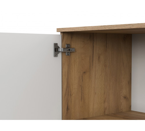 Шкаф 4 дв Кайло, дуб золотой/белый матовый