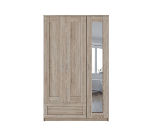 Шкаф 3 дв Сириус 117,1x190x50,2 с 1 ящ, дуб сонома Шкаф 3 дв Сириус 117,1x190x50,2 с 1 ящ, дуб сонома