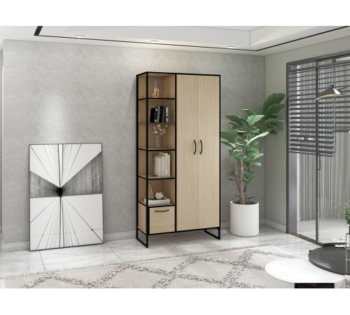 Шкаф 2 дв Виртон-2, дуб крафт золотой