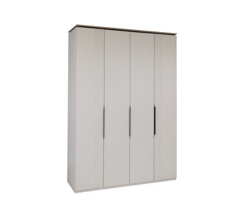 Шкаф 4 дв Джулия, сатин/дуб каньон/лайн сафари