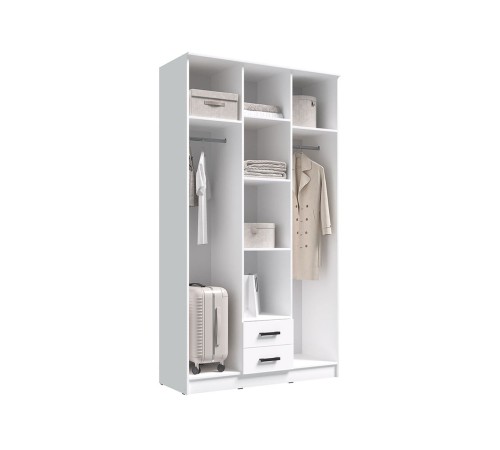 Шкаф Эко Трио 3 дв без зеркала, белый гладкий