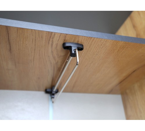 Шкаф 2 дв Ольга-Лофт 3.1 с зеркалом, дуб крафт золотой/темно-серый