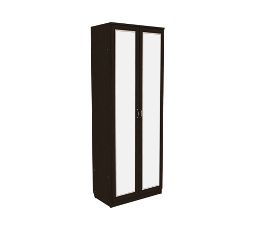 Шкаф для белья Мерлен 100 со штангой С зеркалом [Венге / Дуб Атланта]