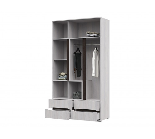 Шкаф 3 дв 4 ящ Валенсия, анкор светлый