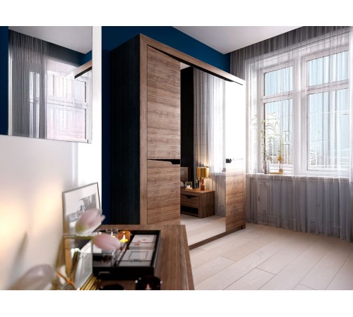 Шкаф Соренто 4 дв, дуб бонифаций