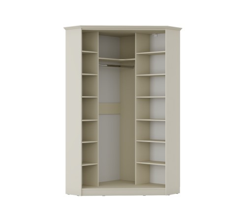 Шкаф угловой Лорето с карнизом 30х110, слоновая кость