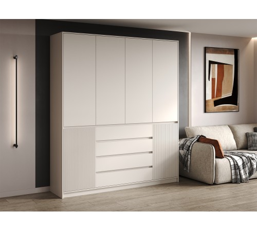 Шкаф 4 дв Мирен, кашемир