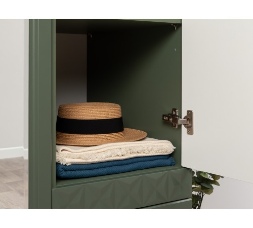 Шкаф 3 дв Марион 16.340.03, дымчатый Зеленый/олива шагрень