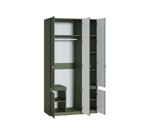 Шкаф 3 дв Марион 16.340.03, дымчатый Зеленый/олива шагрень