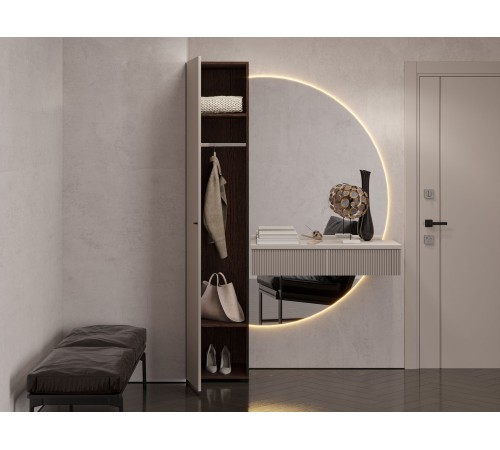 Шкаф 1 дв Гиза, дуб венге/меланж