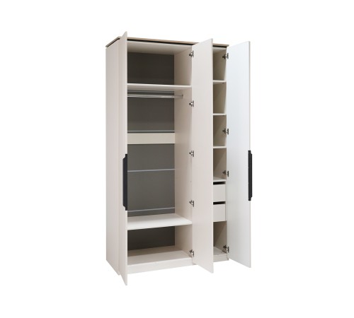 Шкаф 3 дв Джулия, сатин/дуб каньон/лайн сафари