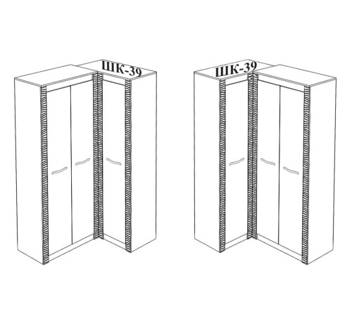 Шкаф угловой Далия, ясень белый