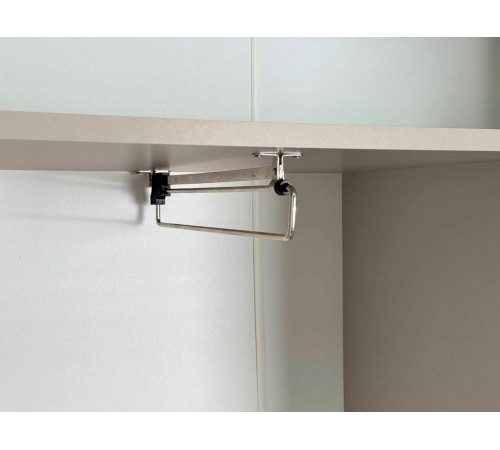 Шкаф 2 дв Рич, кашемир/фрапучино матовый/черный