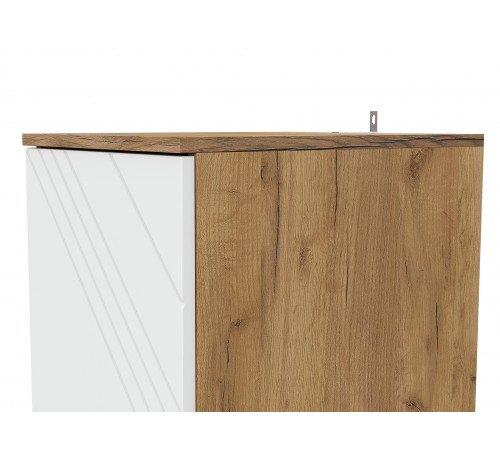 Шкаф 1 дв Кайло, дуб золотой/белый матовый