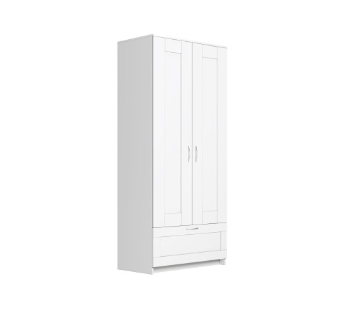 Шкаф 2 дв Сириус 78,2x190x50,2 с 1 ящ, белый Шкаф 2 дв Сириус 78,2x190x50,2 с 1 ящ, белый