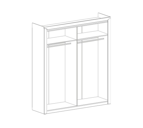 Шкаф Соренто 4 дв, дуб бонифаций