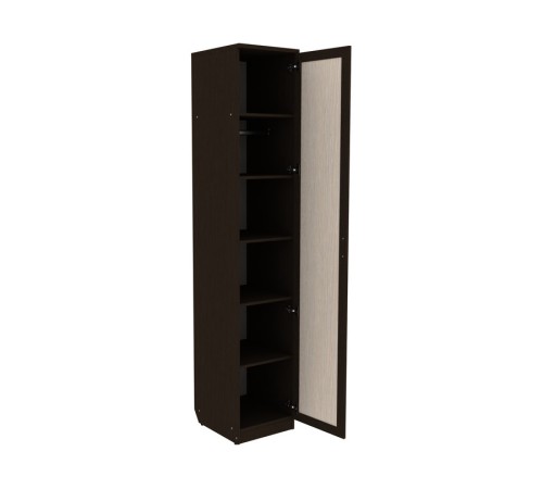 Шкаф 1 дв Мерлен 105 с зеркалом, венге/дуб атланта