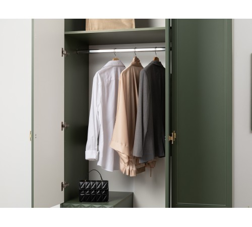 Шкаф 3 дв Марион 16.340.03, дымчатый Зеленый/олива шагрень