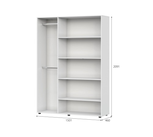 Шкаф 3 дв Одри, белый