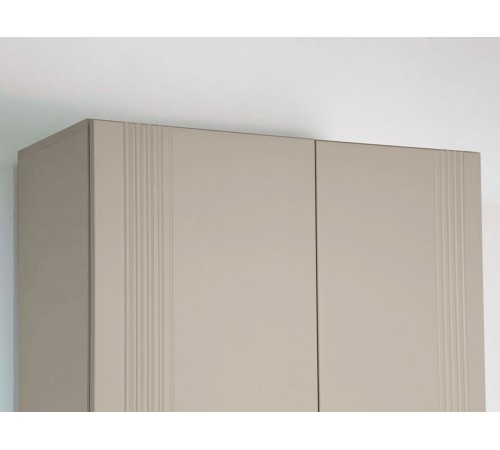 Шкаф 2 дв Рич, кашемир/фрапучино матовый/черный