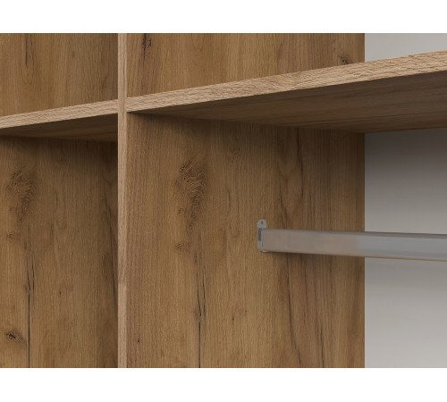 Шкаф 3 дв Кайло с ящ, дуб золотой/белый матовый