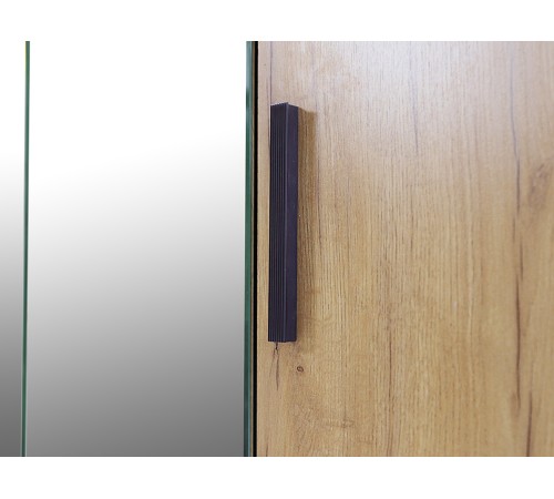 Шкаф 4 дв Лофт-4, дуб крафт золотой/черный