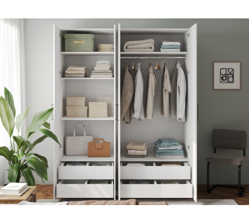 Шкаф 4 дв Сиена 17 Шк 21 ШК-22, белый