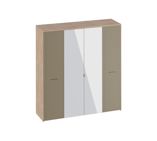 Шкаф 4 дв Гавана, дуб натуральный светлый/светло-серый софт Шкаф 4 дв Гавана, дуб натуральный светлый/светло-серый софт
