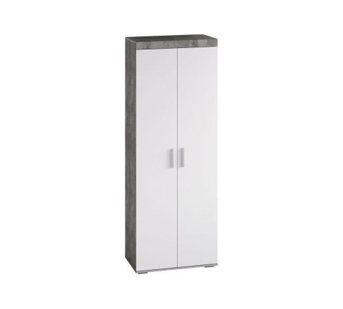 Шкаф 2 дв Инстайл, метрополитан грей/белый
