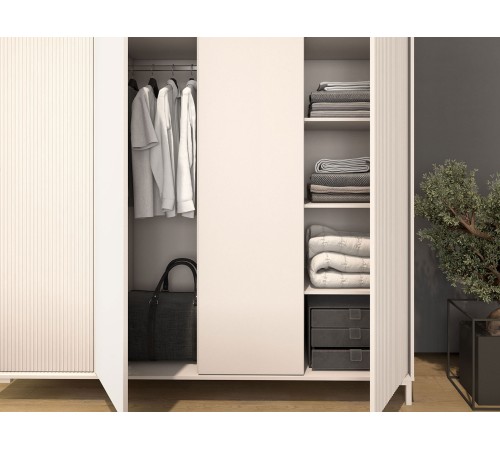 Шкаф 4 дв Свейн, кашемир серый