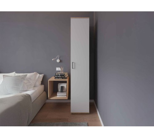 Шкаф 1 дв Ривер 555, дуб сонома/белый