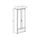 Шкаф 2 дв Сириус 78,2x190x41,2 с 1 ящ, белый