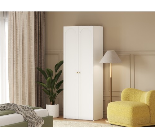 Шкаф 2 дв Ванесса, белый/золото