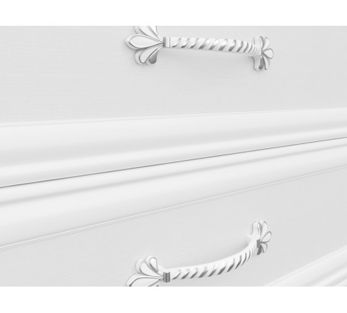 Шкаф 4 дв Азалия с зеркалом, белый